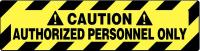 3YRV9 Floor Sign, Black/Yellow, 24 In. x 6 In.
