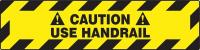 3YRV3 Floor Sign, Black/Yellow, 24 In. x 6 In.