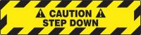 3YRW3 Floor Sign, Black/Yellow, 24 In. x 6 In.
