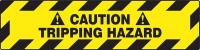 3YRW6 Floor Sign, Black/Yellow, 24 In. x 6 In.