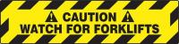 3YRW9 Floor Sign, Black/Yellow, 24 In. x 6 In.