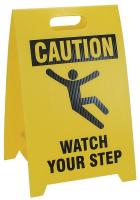 3YTA3 Floor Stand Safety Sign, 12 x 20