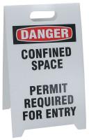 3YTD9 Floor Stand Safety Sign, 12 x 20