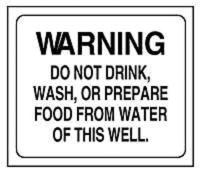 3YUW9 Warning Sign, 10 x 14In, BK/WHT, ENG, Text