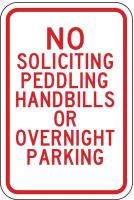 3YVN3 Parking Sign, 18 x 12In, R/WHT, Text