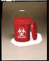 3YWG7 Biohazard Disposal Bucket, 14 In. H