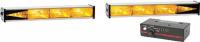 3YWX4 Directional Lights, Halogen, Amber, 19 In L