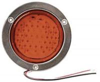 3YXV6 Park/Turn Light, LED, Amber, Round, 4 In Dia