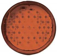 3YXW3 Park/Turn Light, LED, Amber, Round, 4 In Dia