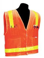 3ZDP1 High Visibility Vest, Class 2, XL, Orange