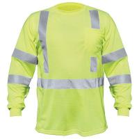 3ZEJ7 Long Sleeve T-Shirt, Polyester, Lime, M