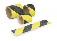 3ZG35 Antislip Tape, Black/Ylw Stripes, 6Inx60ft