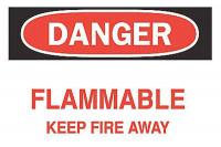 3ZG37 Danger Sign, 10 x 14In, R and BK/WHT, ENG