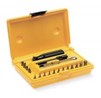3ZH35 Ratchet Screwdriver Set, 19 Pc