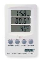 3ZH92 Clock Digital Hygrometer, 14 to 140 F