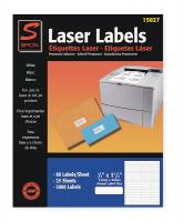 3ZJA1 Laser Label, White, 80 Signs, PK25