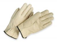 3ZL51 Leather Drivers Gloves, Cowhide, M, PR