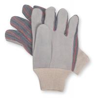 3ZL54 Leather Gloves, Knit Wrist, L, PR