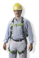 3ZL83 Full Body Harness, Universal, 400 lb, Green