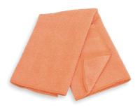 3ZNE4 Microfiber Cloth, Orange, PK 2