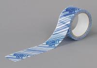 15C745 Carton Tape, White/Blue, 2In x 55Yd