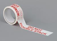 15C755 Carton Sealing Tape, Red/White, 2In x 55Yd