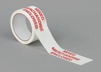 15C756 Carton Sealing Tape, Red/White, 2In x 55Yd