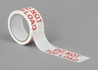 15C758 Carton Sealing Tape, Red/White, 2In x 55Yd