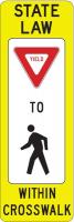 6AHT3 Traffic Sign, 36 x 12In, R, BW/FLUOR YEL