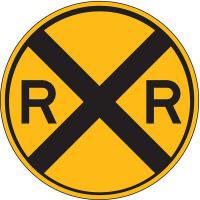 6CFX0 Traffic Sign, 30 x 30In, 30In, BK/YEL, RXR