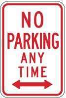6CFY2 Parking Sign, 18 x 12In, R/WHT, R7-1D, MUTCD
