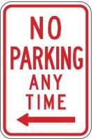 4KTR8 Parking Sign, 18 x 12In, R/WHT, R7-1L, MUTCD
