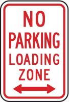 4KTT1 Parking Sign, 18 x 12In, R/WHT, R7-6D, MUTCD
