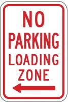 6AHG1 Parking Sign, 18 x 12In, R/WHT, R7-6L, MUTCD