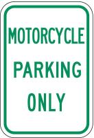 4HDA1 Parking Sign, 18 x 12In, GRN/WHT, Text, P-3