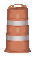 13P894 Traffic Barrel, White/Orange, HDPE