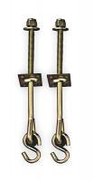 3ZVJ8 Swing Hook Kit, Steel, 8 3/4 In L, PK 2