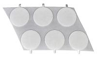 16U774 Double Sided Tape Shapes, White, PK25