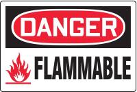 3ZYV6 Danger Sign, 24 x 36In, R and BK/WHT, FLMB