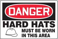 3ZYW3 Danger Sign, 24 x 36In, R and BK/WHT, ENG