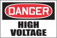 3ZYX2 Danger Sign, 24 x 36In, R and BK/WHT, HV, HV