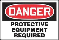 3ZYX7 Danger Sign, 24 x 36In, R and BK/WHT, ENG