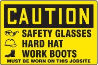 3ZYZ1 Caution Sign, 24 x 36In, R and BK/WHT, ENG