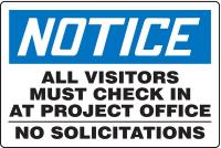 3ZYZ9 Notice Sign, 24 x 36In, R and BK/WHT, ENG