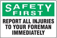 3ZZA6 Notice Sign, 24 x 36In, BW/GRN, ENG, Text