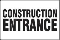 3ZZC3 Entrance Sign, 24 x 36In, BK/WHT, ENG, Text