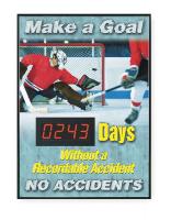 3ZZP9 Safety Scoreboard, 28 x 20In, ENG