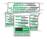 3ZZT7 Quality Control Sign, 28 x 20In, BW/GRN, AL