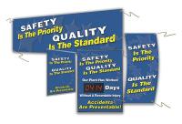 3ZZT9 Quality Control Sign, 28 x 20In, AL, ENG