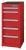 32H897 - Side Cabinet, 15-7/16 x18x33-13/16 In, Red Подробнее...
